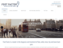 Tablet Screenshot of footfactor.com